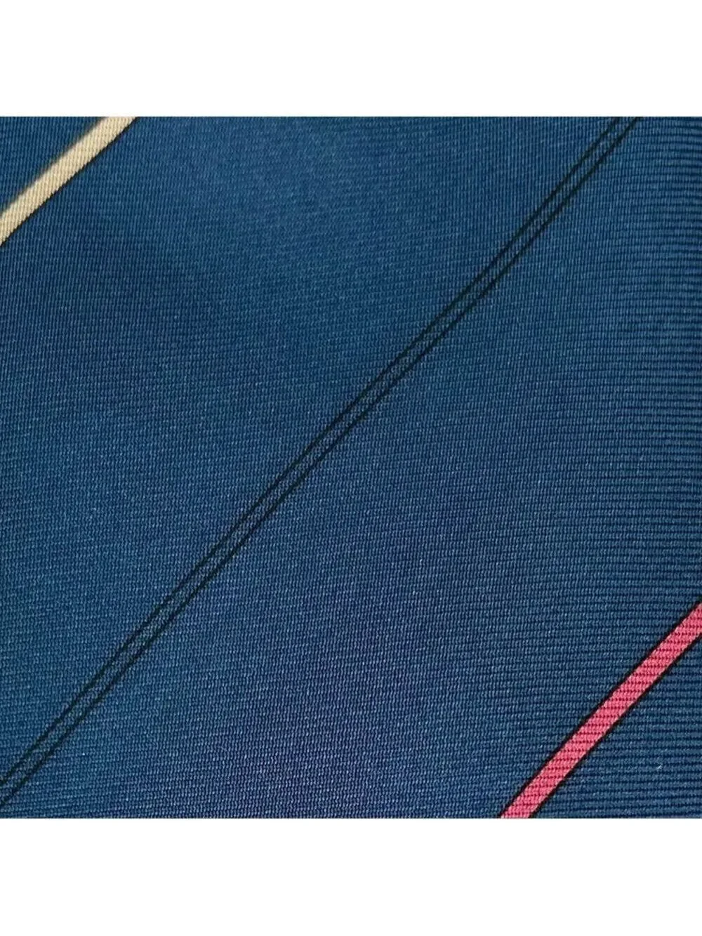 Jsaco Men's Blue Stripe Silk Made in Italy Necktie Tie
